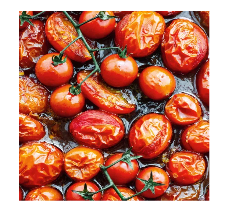 Close Up of Roasted Cherry Tomatoes