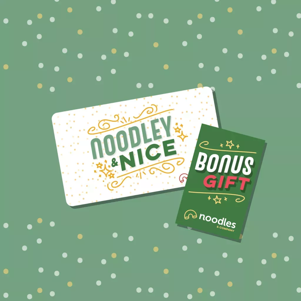 &quot;Noodley &amp; Nice&quot; gift card and bonus gift card