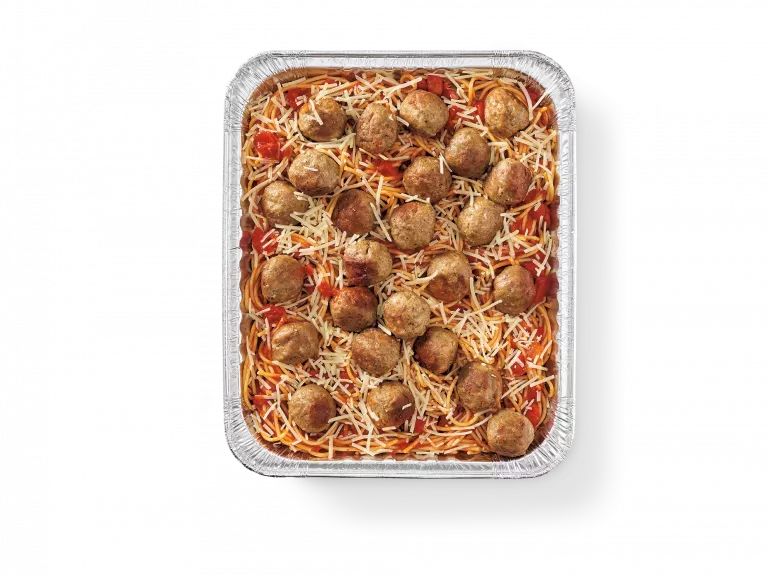 Catering Spaghetti with Oven-Roasted Meatballs
