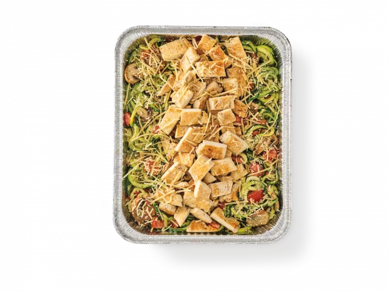 Noodles &amp; Company Catering Zucchini Pesto with Grilled Chicken