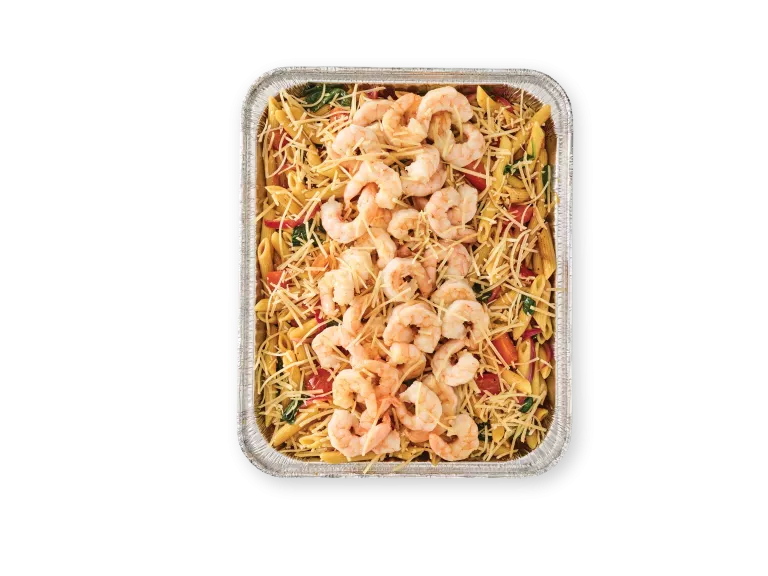 Noodles and Company Catering Pan of Pasta Fresca with Sauteed Shrimp