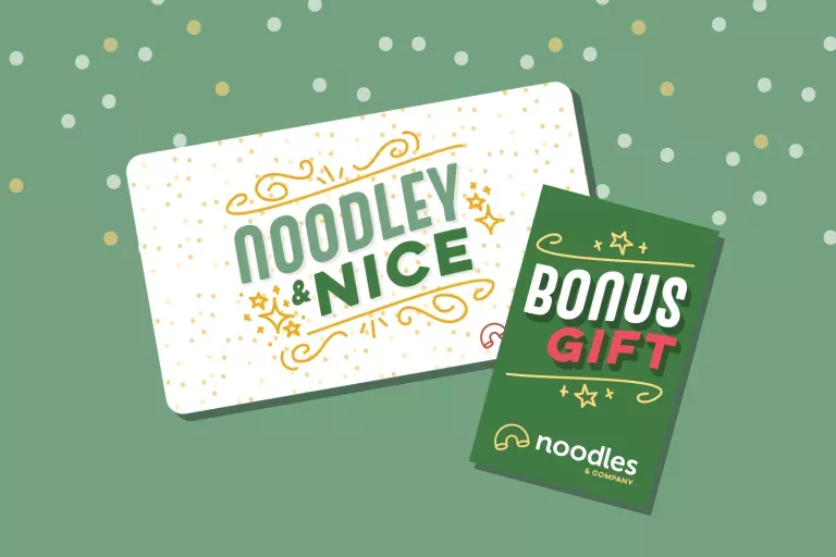 &quot;Noodley &amp; Nice&quot; gift card and bonus gift card